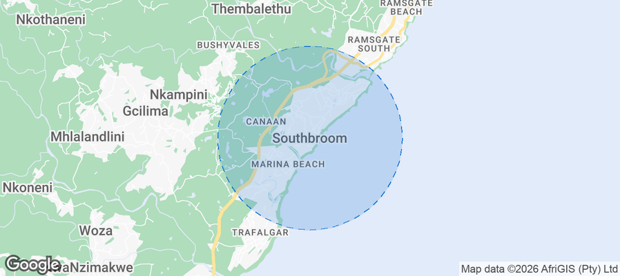 Southbroom Airbnb map